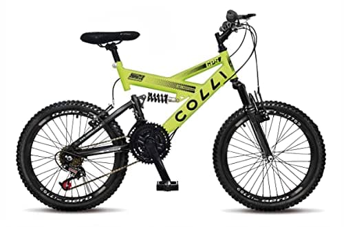 Colli Bike, Bicicleta GPS 310, Aro 20 Aero, 36 Raios, 21 Marchas, Dupla Suspensão, Freio V-Brake Dianteiro e Traseiro e Trocador na Luva