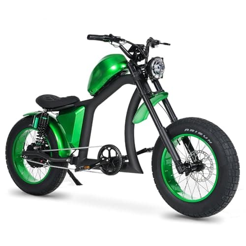 BIGNIU Bicicleta elétrica para adultos, motor sem escova de 800 W, 48 V / 22,5 Ah, bicicleta elétrica de até 32 milhas, bicicleta elétrica com suspensão dupla (verde oliva)